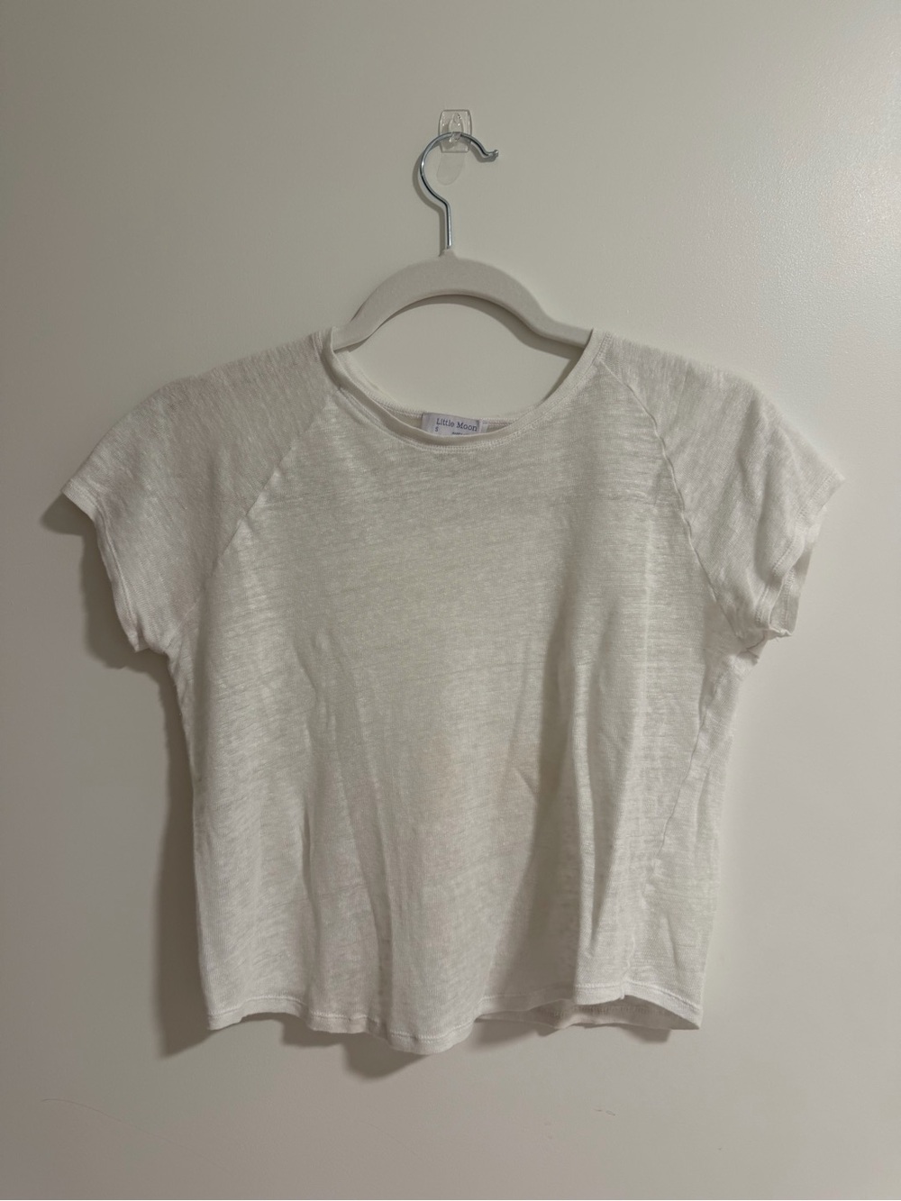 Little Moon White Short Sleeve Crew Tee